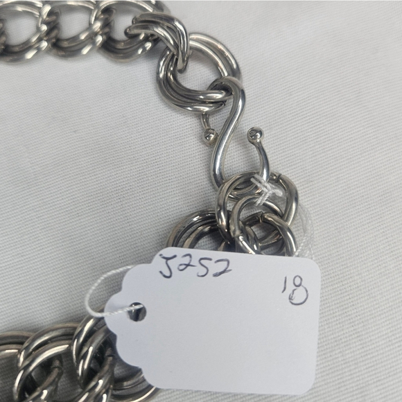 Carol Dauplaise Silver Tone Collar Necklace Shell Look Vintage 80s-90s EUC - Picture 4 of 4